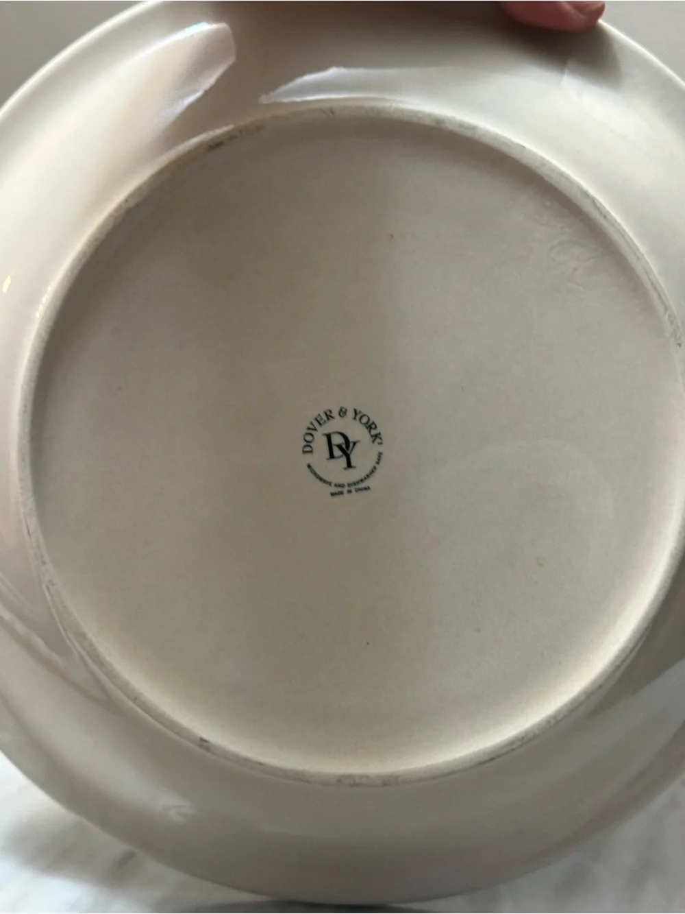 Dover & York Aqua / Turquoise Swirl stoneware ceramic dinner plate10.5”